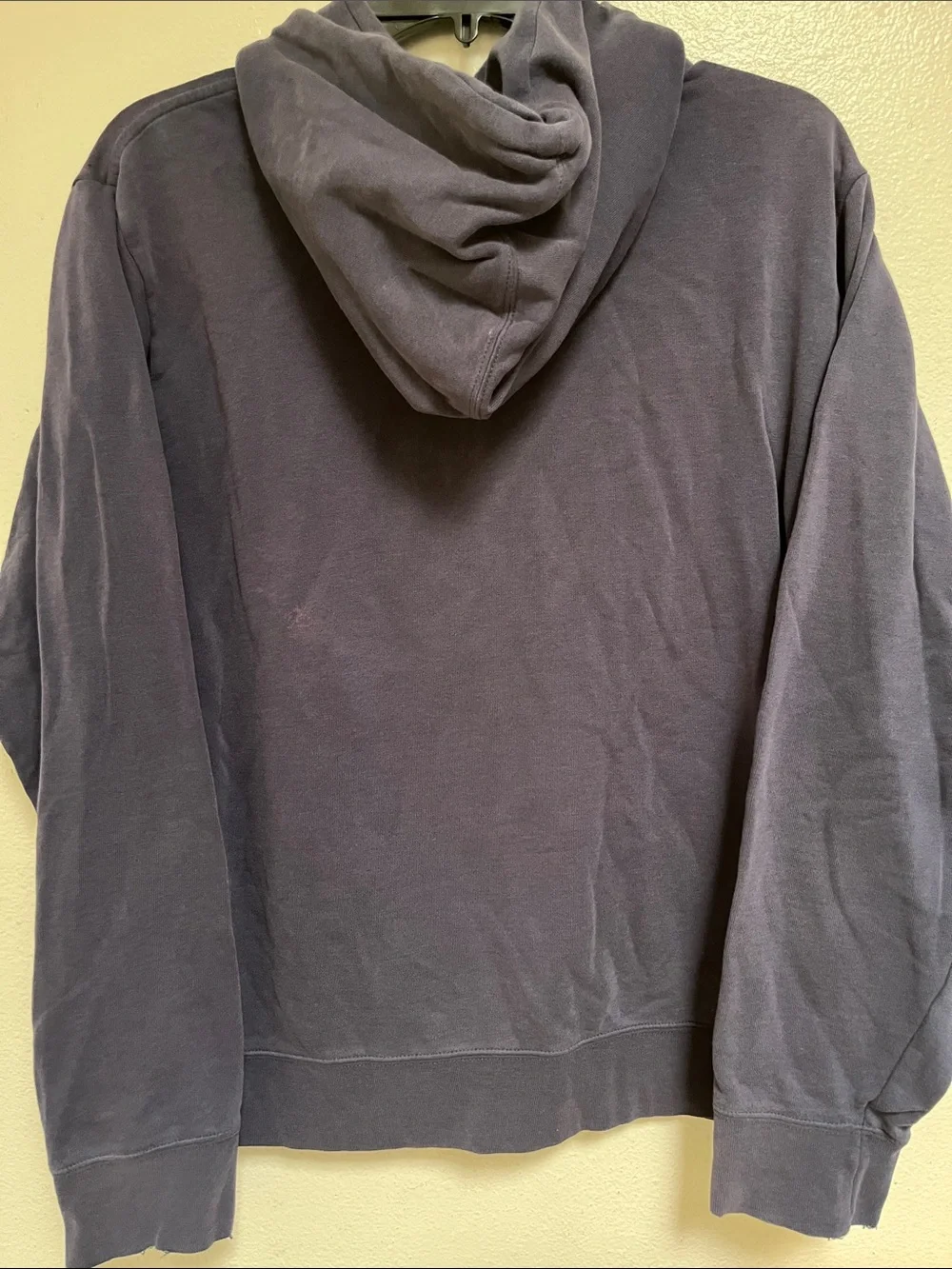 The North Face Navy Crewneck Hoodie with Orange Logo